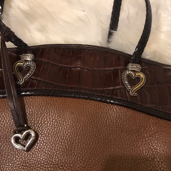 🔥Brighton leather bag w/2tone color& hardware - Picture 6 of 8